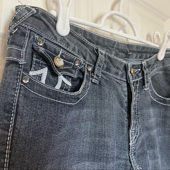 NWOT True Religion Joey Super T Straight Leg Sequin Jeans- 29 - Picture 5 of 7